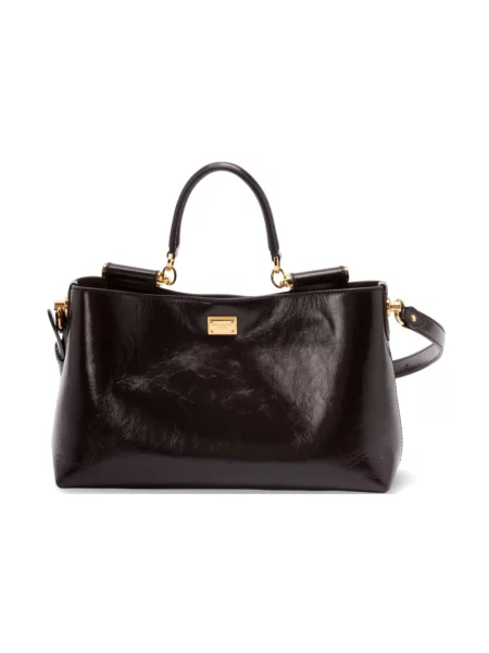 Torebka Dolce And Gabbana skórzana brązowa