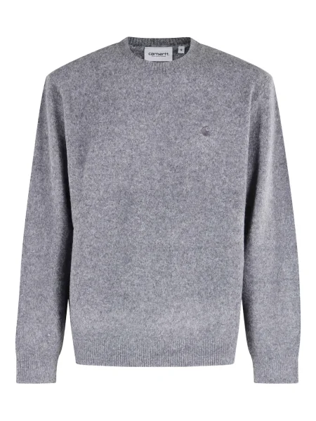 Pulover Carhartt Wip cu decolteu rotund gri