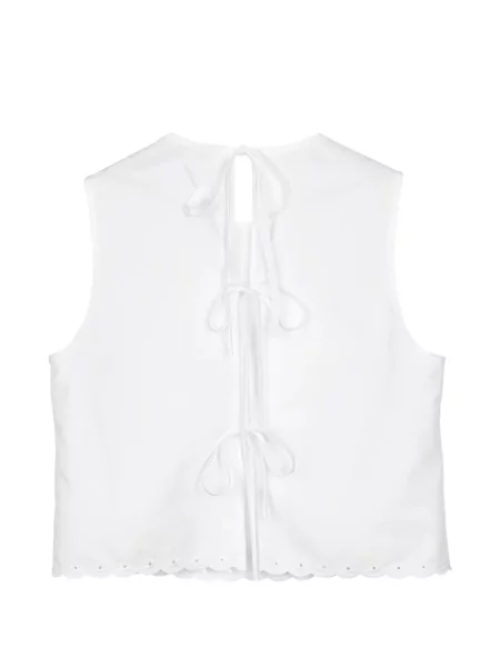 Top Cecilie Bahnsen cu broderie alb