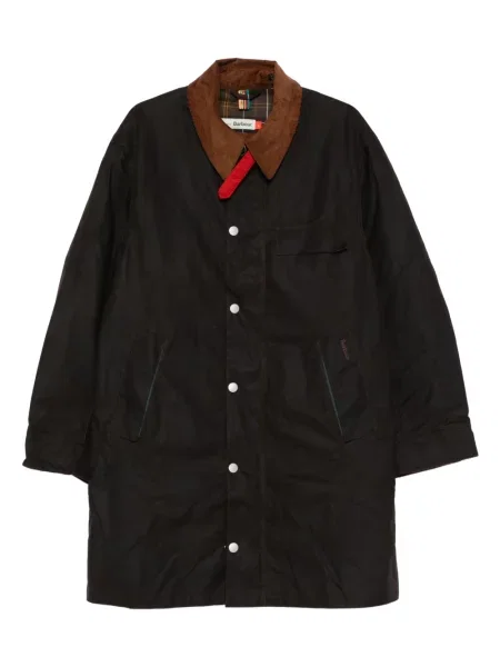 Gulerat geacă Barbour de catifea cord maro