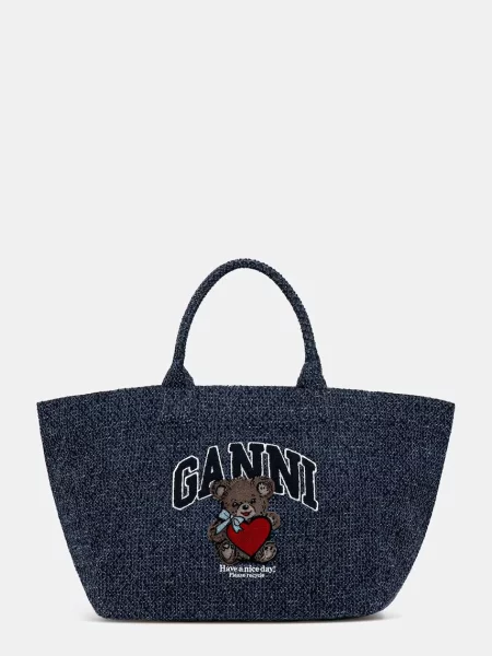 Ganni Torebki Kobieta ONE SIZE XXL Torba na Zakupy Bear niebieski