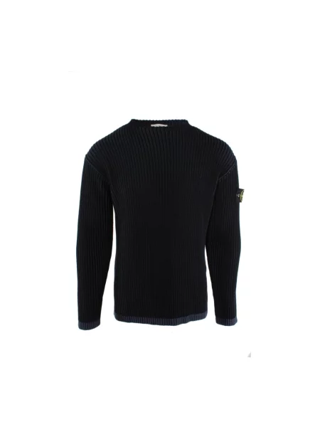 Sweter Stone Island wełniany z kamieniami niebieski