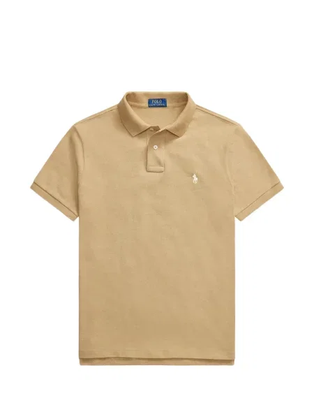 Tricou polo Polo Ralph Lauren cu glugă cu blană cu broderie roșu