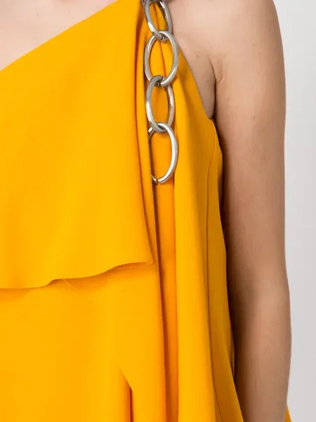 Rochie Monse drapată de costum galben