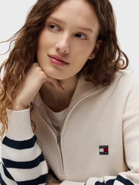 Свитер Tommy Jeans в полоску белый