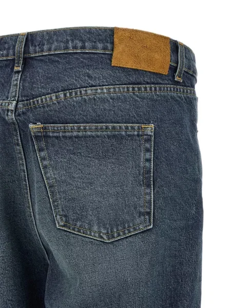 Blugi conici Riviera cu strasuri conici albastru