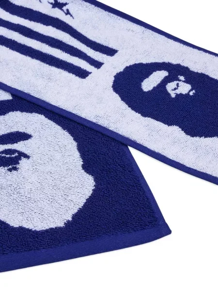 Geacă Adidas din jerseu cu dungi albastru