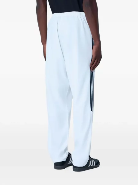 Ριγέ τρέξιμο παντελόνι Adidas λευκό