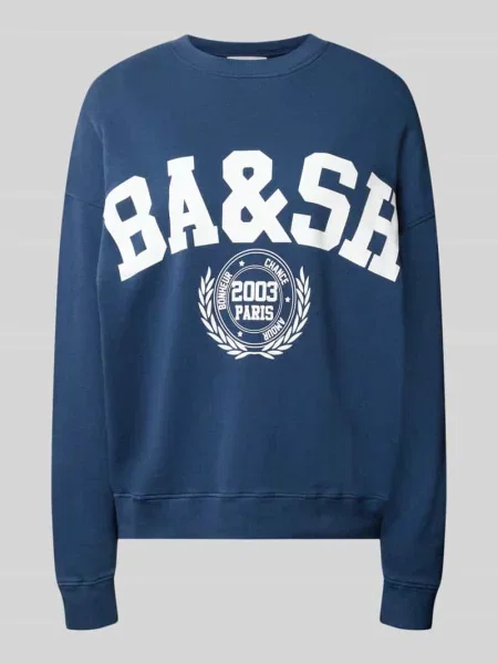 Bluza z nadrukiem z logo model BENJAMIN' Ba&sh granatowa