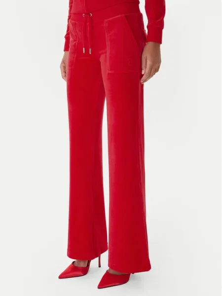 Juicy Couture Долнище анцуг Layla Flared Leg червен
