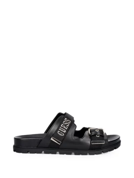 Sandale Guess fără toc cu cataramă negru