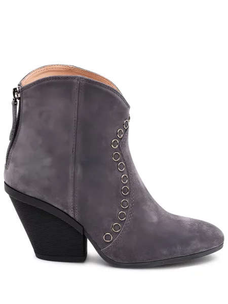 Botine Hogan din piele de căprioară gri