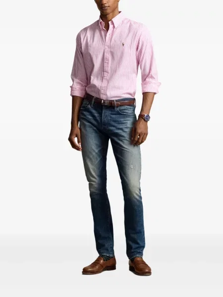Lenvászon fürdőruha Polo Ralph Lauren piros