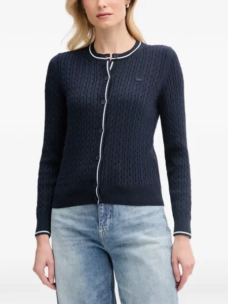 Cardigan Lacoste tricotate albastru