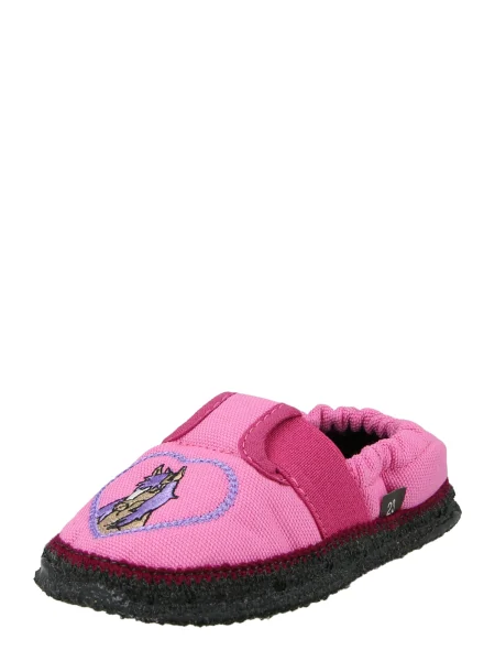 BECK Papuci de casă Pferdchen maro cappuccino / mov deschis magenta roz