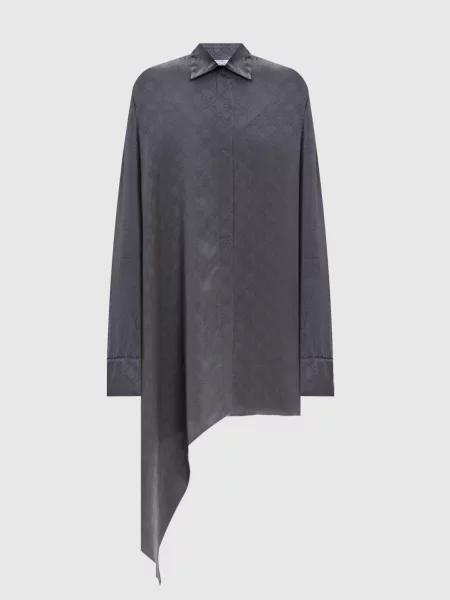 Сукня-сорочка у візерунок емблеми Off-white сіра