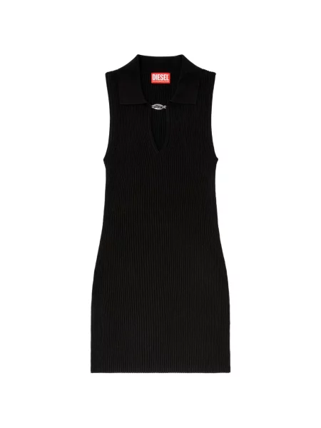 Rochie mini Diesel tricotate negru