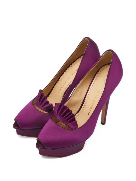 Platform talpú fodros körömcipő Charlotte Olympia lila
