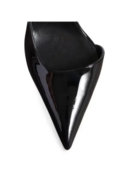 Pantofi cu toc Khaite din piele de lac negru