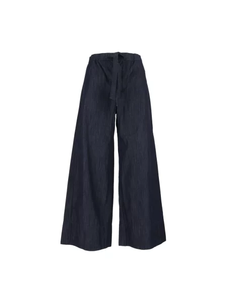 Spodnie Max Mara niebieskie