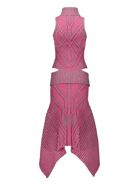 Rochie Paolina Russo de lână de costum roz