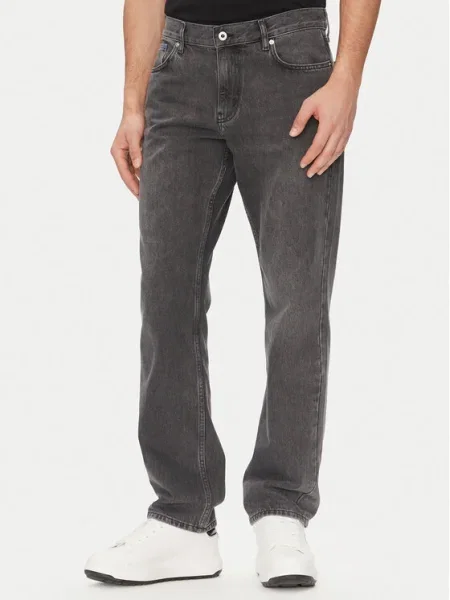 Karl Lagerfeld Jeans Džínsy Straight Fit sivá