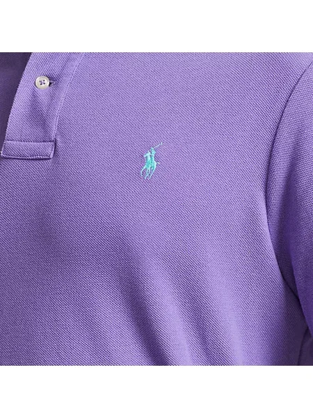 Haftowane polo Polo Ralph Lauren fioletowe