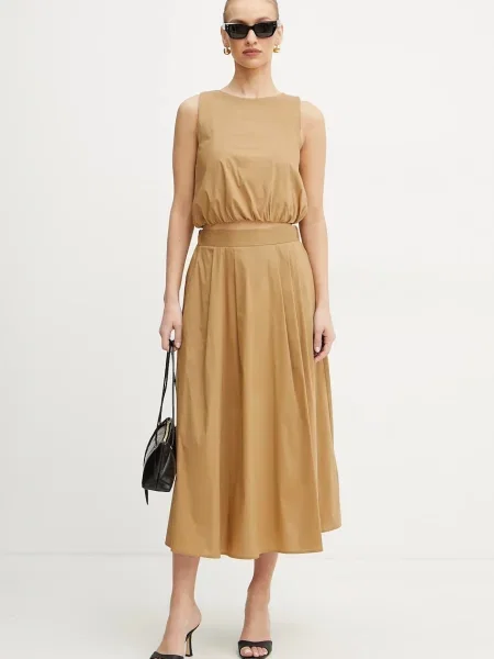 Блузка Marella Emme by Marella однотонна бежевий