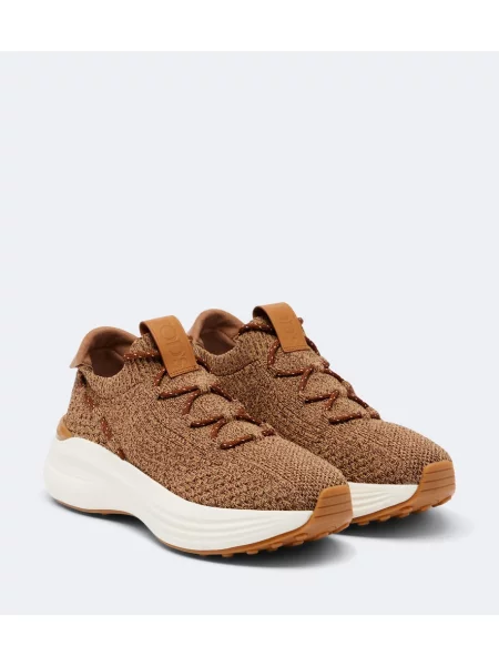 Sneakerși Tod's tricotate maro