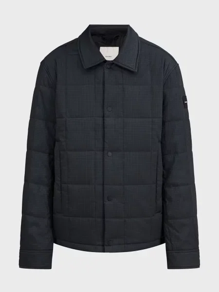 Картата стьобана сорочка Calvin Klein чорна