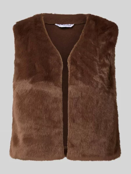 Kamizelka o kroju regular fit ze sztucznego futra w jednokolorowy design Zabaione