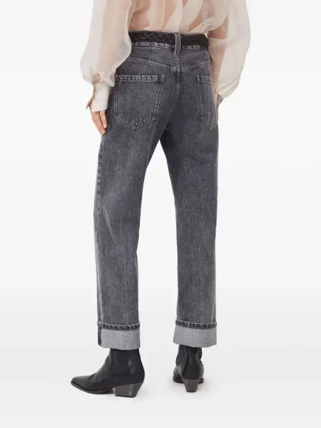 Blugi Brunello Cucinelli cu 5 buzunare gri