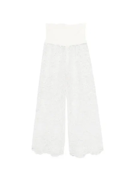 С широки крака панталон Maurizio Braschi с дантела бяло