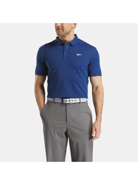 Reebok koszulka polo z dzianiny pique z klejonymi warstwamiunisex VECTOR NAVY Size: S granatowa
