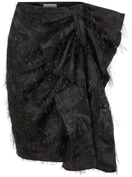 Fustă Nina Ricci cu funde negru