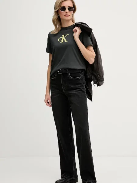 Kratka majica Calvin Klein Jeans siva
