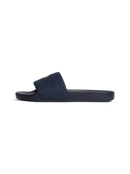 Tommy Jeans Šľapky námornícka modrá / červená biela