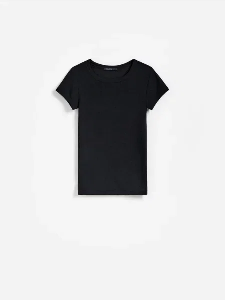 Reserved Tricou cu adaos de negru