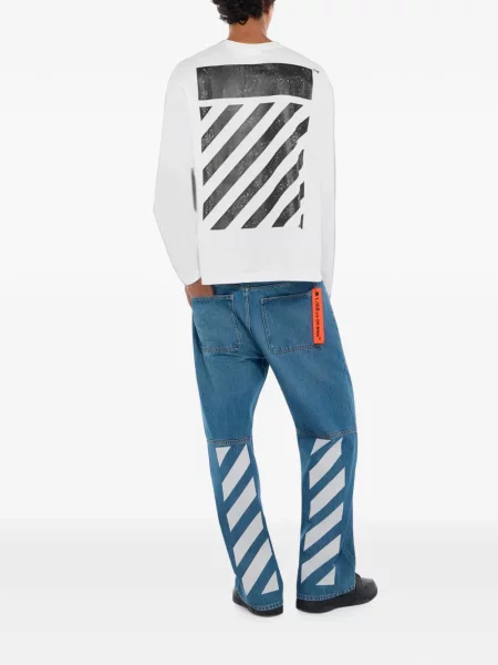 Lung tricou L/ab C/o Off-white alb