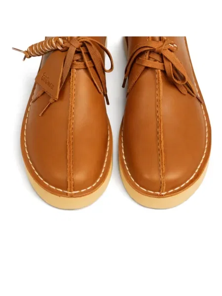 Šněrovací krajkové kotníkové boty Clarks Originals s autogramem hnědé