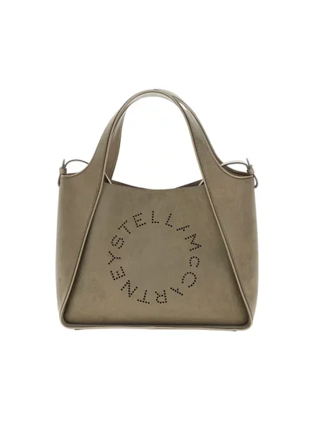 Torebka crossbody Stella Mccartney z logo zielona