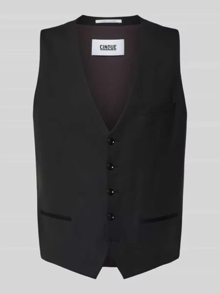 Kamizelka z dekoltem w serek model ‘FESTONE’ Cinque czarna