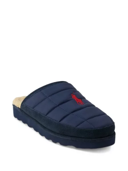Καπιτονέ polo Polo Ralph Lauren με κέντημα σουέτ καφέ