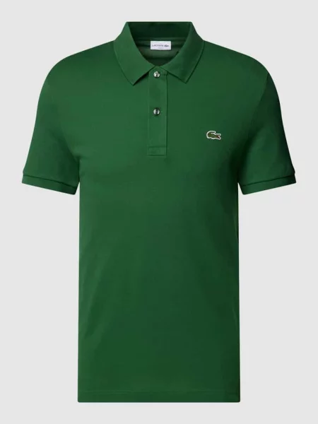 Koszulka polo o kroju slim fit z czystej bawełny Lacoste zielona