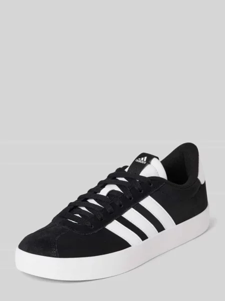 Sneakersy ze skóry z detalem z logo model ‘VL COURT Adidas Sportswear czarne