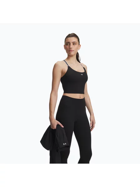 Tricou de antrenament pentru femei Under Armour Motion Sport Tape Tank ultimate black/castlerock/white alb