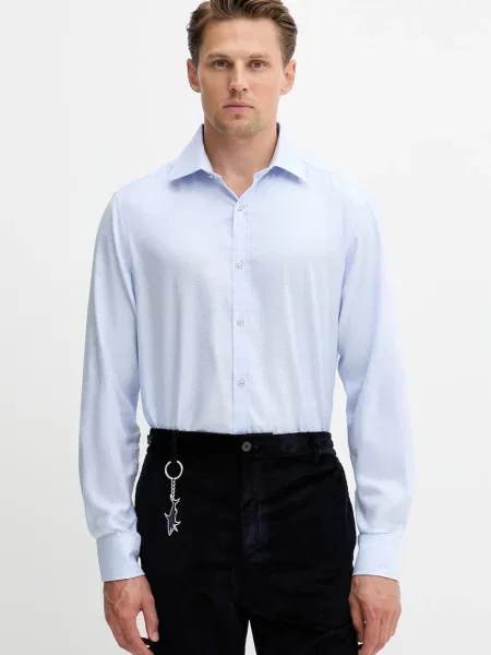 Košulja Paul&Shark regular s talijanskim ovratnikom plava