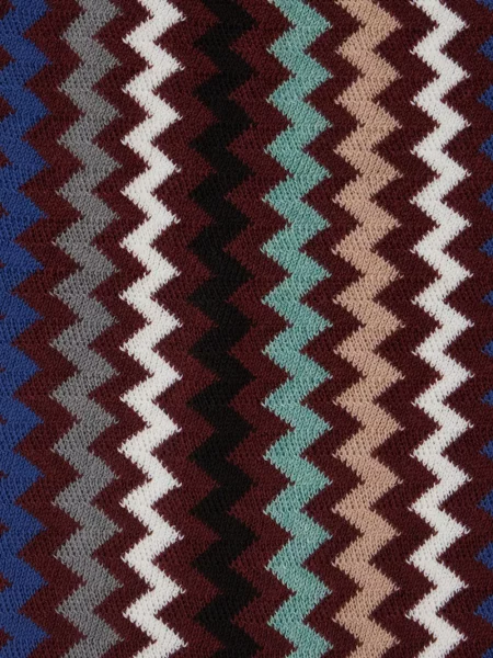 Плетен шал Missoni с ресни червено