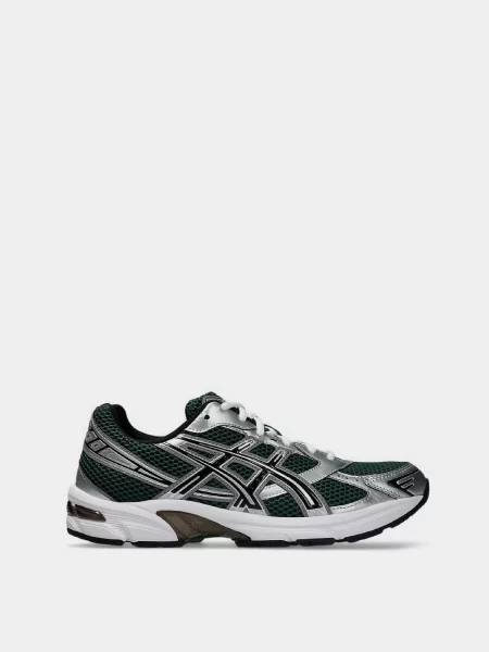 Кожаные повседневные кроссовки Asics зеленые