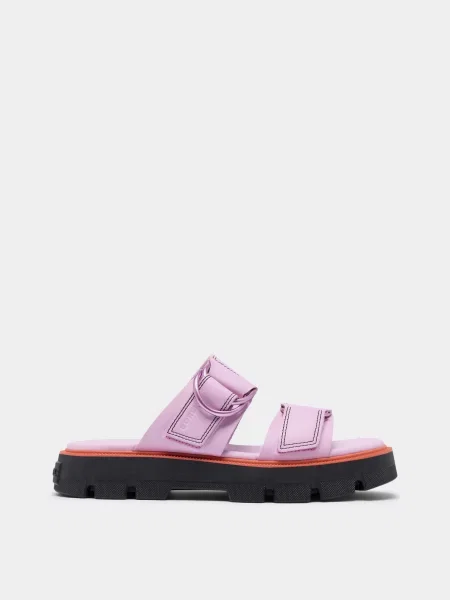 Шкіряні Шльопанці Sorel рожевий